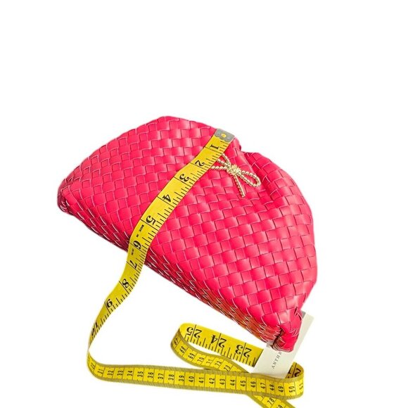 Anthropologie Maeve The Frankie Mini Clutch, Woven Bow Edition, Red, Chain Strap - Picture 8 of 8